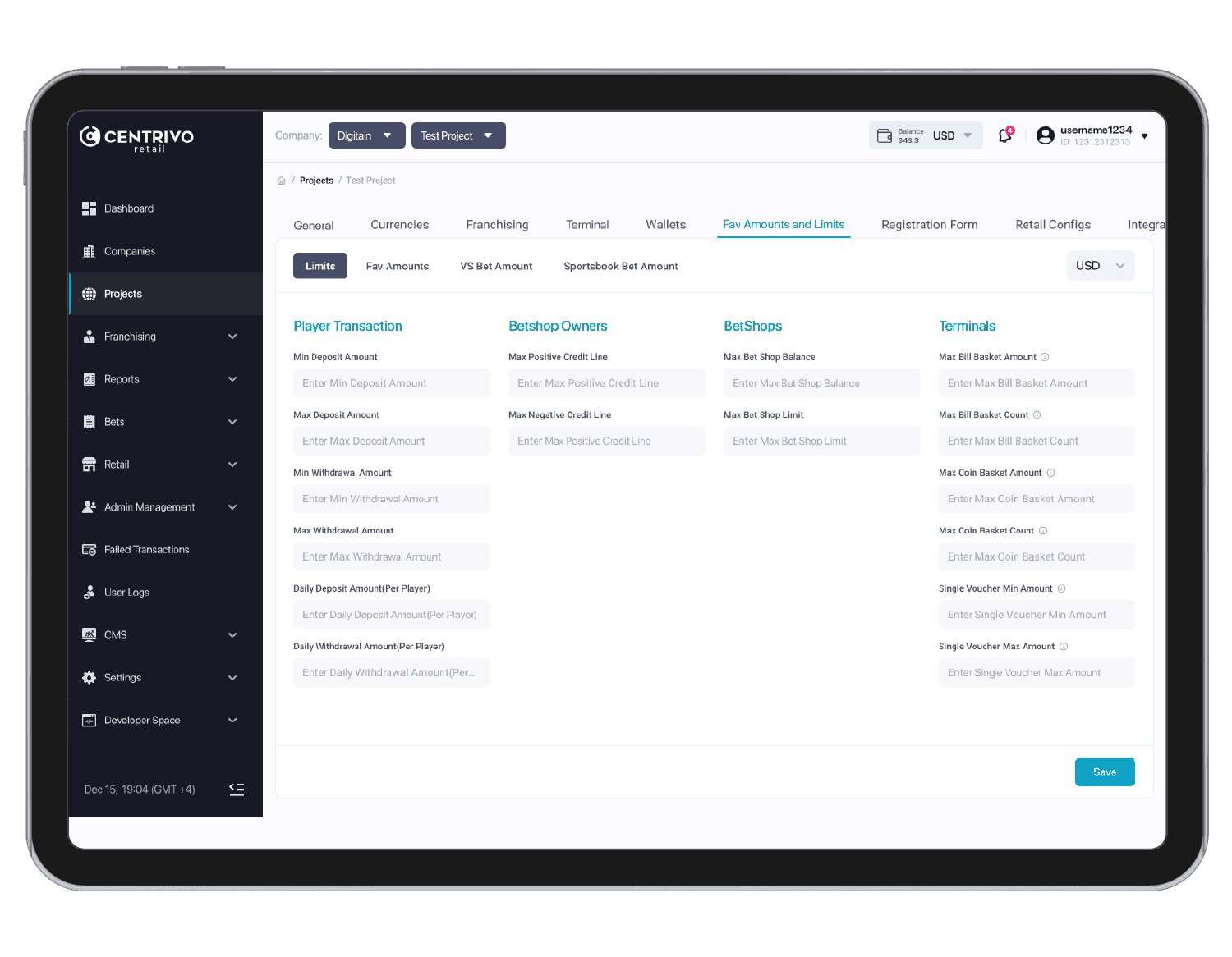 Granular Cash Flow Management